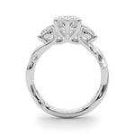 Round Twisted Shank Lab Grown Diamond Engagement Ring - VS1 D/E/F | 14K & 18K Gold | Platinum | Round Lab Diamond | Picasso Gold & Diamond Chicago