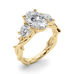 Round Twisted Shank Lab Grown Diamond Engagement Ring - VS1 D/E/F | 14K & 18K Gold | Lab Grown Diamond Engagement Ring | Picasso Gold & Diamond | Chicago