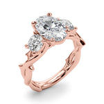 Round Twisted Shank Lab Grown Diamond Engagement Ring - VS1 D/E/F | 14K & 18K Gold | Lab Grown Diamond Engagement Ring | Picasso Gold & Diamond | Chicago