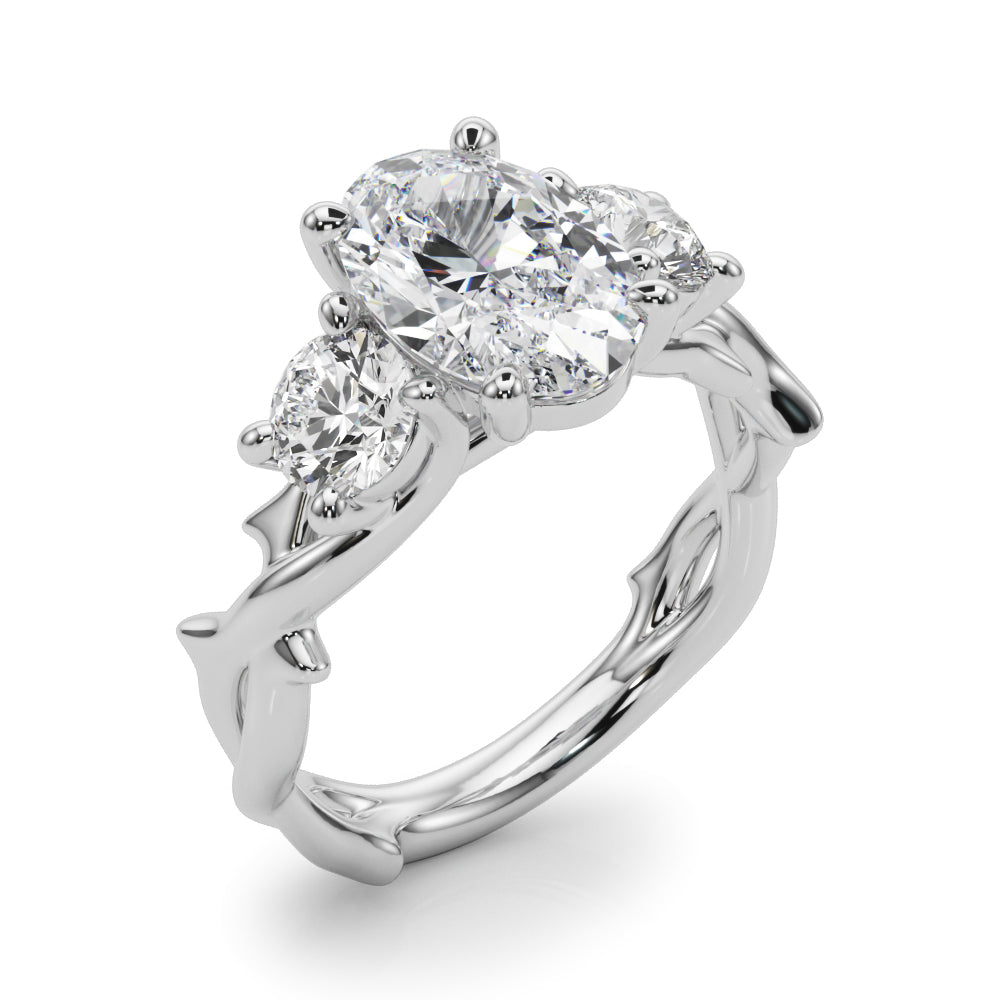 Round Twisted Shank Lab Grown Diamond Engagement Ring - VS1 D/E/F | 14K & 18K Gold | Lab Grown Diamond Engagement Ring | Picasso Gold & Diamond | Chicago