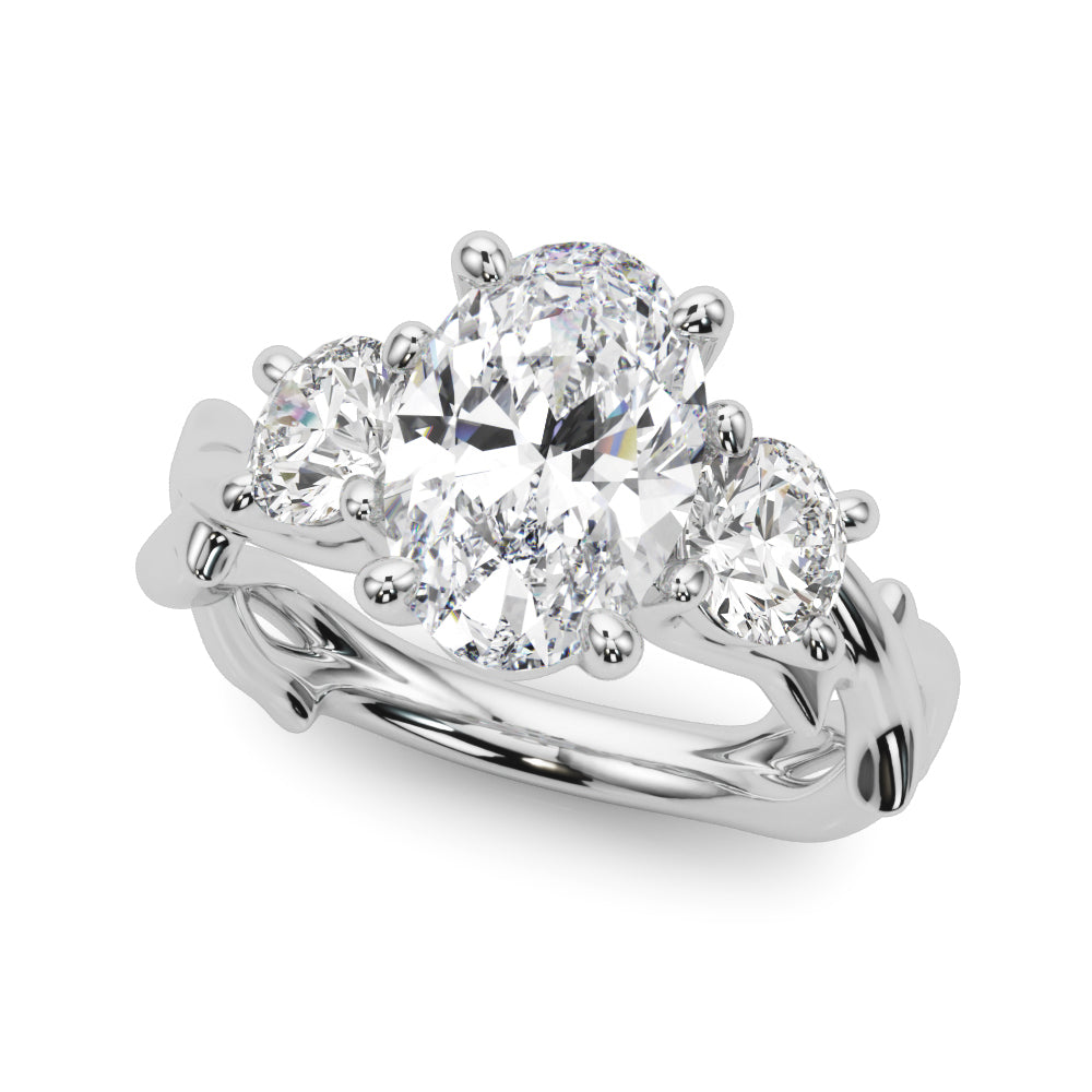 Round Twisted Shank Lab Grown Diamond Engagement Ring - VS1 D/E/F | 14K & 18K Gold | Lab Grown Diamond Engagement Ring | Picasso Gold & Diamond | Chicago