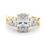 Round Twisted Shank Lab Grown Diamond Engagement Ring - VS1 D/E/F | 14K & 18K Gold | Lab Grown Diamond Engagement Ring | Picasso Gold & Diamond | Chicago