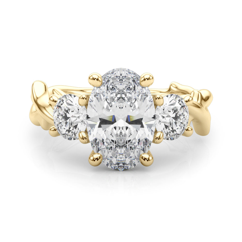 Round Twisted Shank Lab Grown Diamond Engagement Ring - VS1 D/E/F | 14K & 18K Gold | Lab Grown Diamond Engagement Ring | Picasso Gold & Diamond | Chicago