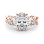 Round Twisted Shank Lab Grown Diamond Engagement Ring - VS1 D/E/F | 14K & 18K Gold | Lab Grown Diamond Engagement Ring | Picasso Gold & Diamond | Chicago