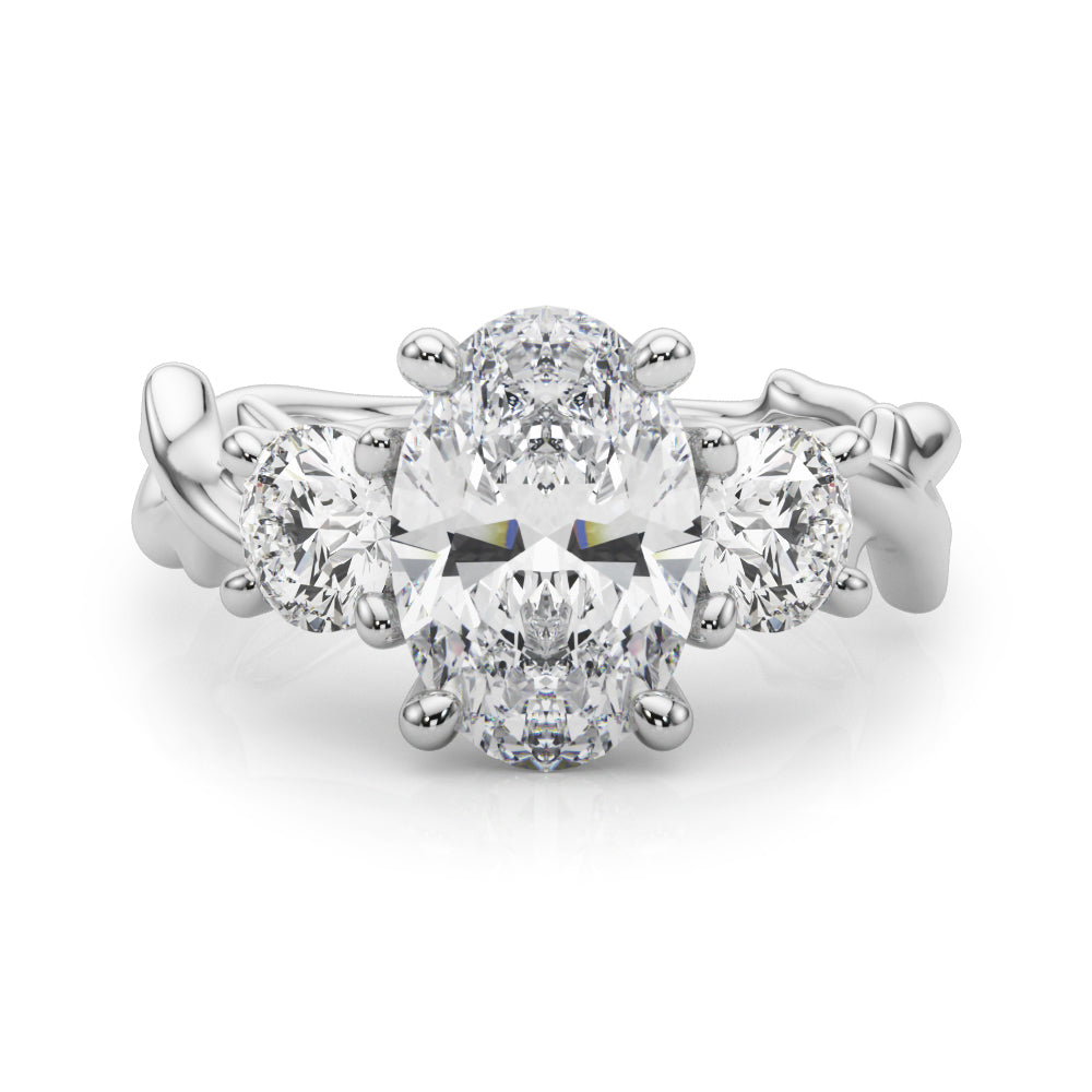 Round Twisted Shank Lab Grown Diamond Engagement Ring - VS1 D/E/F | 14K & 18K Gold | Lab Grown Diamond Engagement Ring | Picasso Gold & Diamond | Chicago