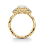 Round Twisted Shank Lab Grown Diamond Engagement Ring - VS1 D/E/F | 14K & 18K Gold | Lab Grown Diamond Engagement Ring | Picasso Gold & Diamond | Chicago