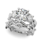 Round Twisted Shank Lab Grown Diamond Engagement Ring - VS1 D/E/F | 14K & 18K Gold | 14K Rose Gold | Round Lab Diamond | Picasso Gold & Diamond Chicago