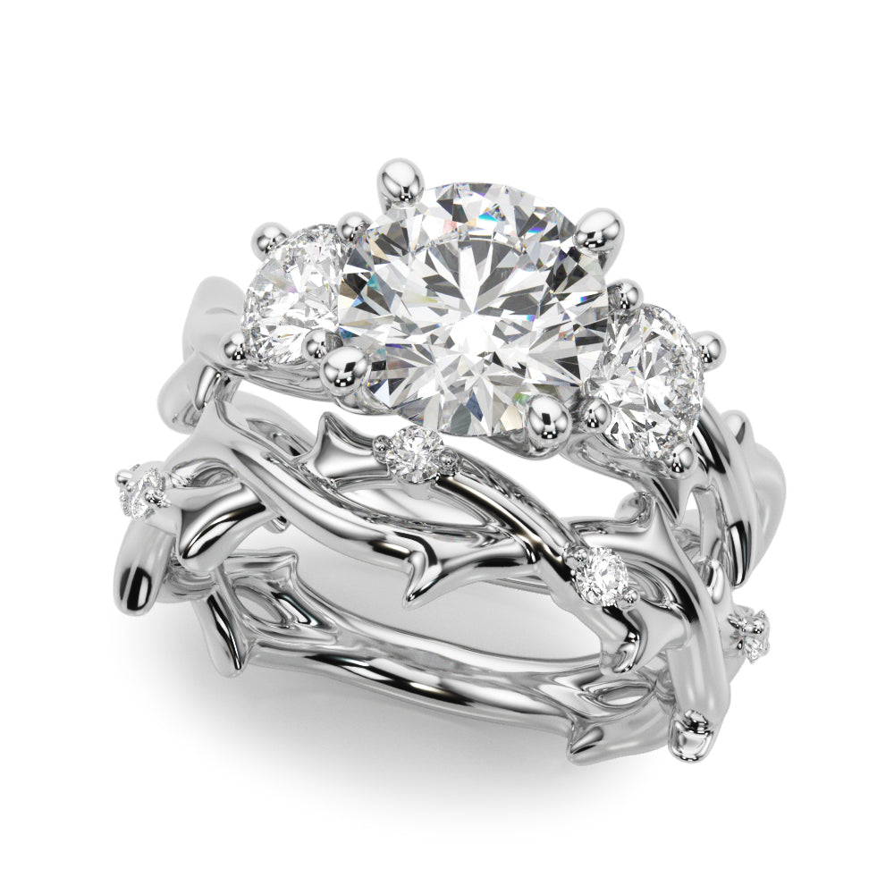 Round Twisted Shank Lab Grown Diamond Engagement Ring - VS1 D/E/F | 14K & 18K Gold | 14K Rose Gold | Round Lab Diamond | Picasso Gold & Diamond Chicago