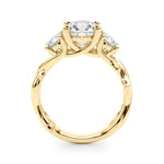 Round Twisted Shank Lab Grown Diamond Engagement Ring - VS1 D/E/F | 14K & 18K Gold | 14K Rose Gold | Round Lab Diamond | Picasso Gold & Diamond Chicago