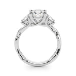Round Twisted Shank Lab Grown Diamond Engagement Ring - VS1 D/E/F | 14K & 18K Gold | 14K Rose Gold | Round Lab Diamond | Picasso Gold & Diamond Chicago