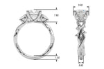 Round Twisted Shank Lab Grown Diamond Engagement Ring - VS1 D/E/F | 14K & 18K Gold | 18K White Gold | Round Lab Diamond | Picasso Gold & Diamond Chicago