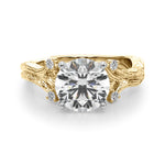 Round Nature Inspired Lab Grown Diamond Engagement Ring - VS1 D/E/F | 14K & 18K Gold | 14K White Gold | Round Lab Diamond | Picasso Gold & Diamond Chicago