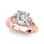 Round Nature Inspired Lab Grown Diamond Engagement Ring - VS1 D/E/F | 14K & 18K Gold | 14K Yellow Gold | Round Lab Diamond | Picasso Gold & Diamond Chicago