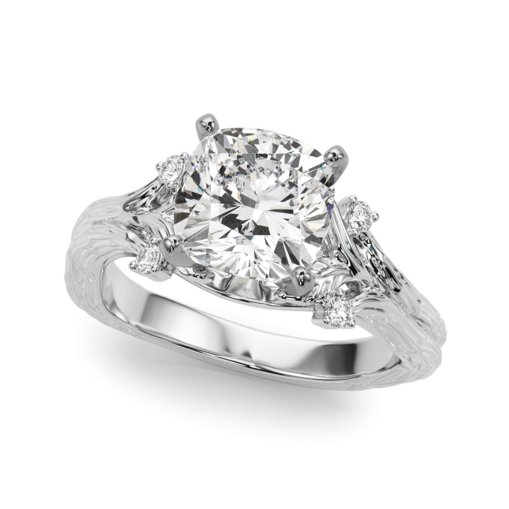 Round Nature Inspired Lab Grown Diamond Engagement Ring - VS1 D/E/F | 14K & 18K Gold | 14K Rose Gold | Round Lab Diamond | Picasso Gold & Diamond Chicago