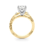 Round Nature Inspired Lab Grown Diamond Engagement Ring - VS1 D/E/F | 14K & 18K Gold | 18K White Gold | Round Lab Diamond | Picasso Gold & Diamond Chicago