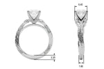 Round Nature Inspired Lab Grown Diamond Engagement Ring - VS1 D/E/F | 14K & 18K Gold | 18K Yellow Gold | Round Lab Diamond | Picasso Gold & Diamond Chicago