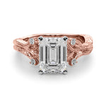 Round Nature Inspired Lab Grown Diamond Engagement Ring - VS1 D/E/F | 14K & 18K Gold | 18K Rose Gold | Round Lab Diamond | Picasso Gold & Diamond Chicago