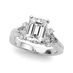 Round Nature Inspired Lab Grown Diamond Engagement Ring - VS1 D/E/F | 14K & 18K Gold | Platinum | Round Lab Diamond | Picasso Gold & Diamond Chicago
