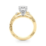 Round Nature Inspired Lab Grown Diamond Engagement Ring - VS1 D/E/F | 14K & 18K Gold | Lab Grown Diamond Engagement Ring | Picasso Gold & Diamond | Chicago