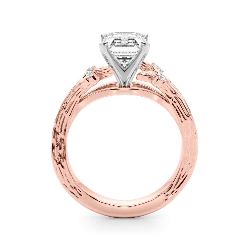 Round Nature Inspired Lab Grown Diamond Engagement Ring - VS1 D/E/F | 14K & 18K Gold | Lab Grown Diamond Engagement Ring | Picasso Gold & Diamond | Chicago
