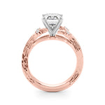 Round Nature Inspired Lab Grown Diamond Engagement Ring - VS1 D/E/F | 14K & 18K Gold | Lab Grown Diamond Engagement Ring | Picasso Gold & Diamond | Chicago