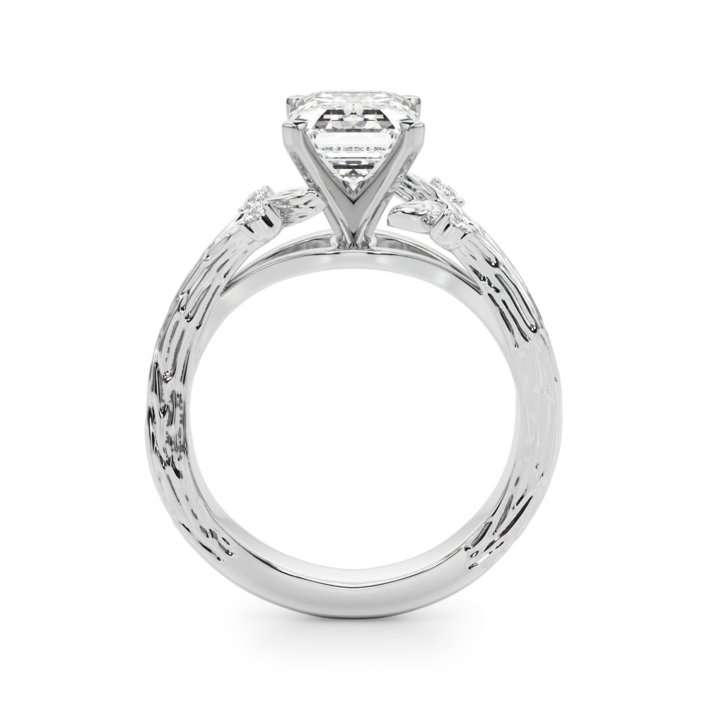 Round Nature Inspired Lab Grown Diamond Engagement Ring - VS1 D/E/F | 14K & 18K Gold | Lab Grown Diamond Engagement Ring | Picasso Gold & Diamond | Chicago