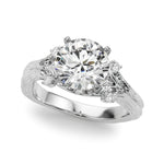 Round Nature Inspired Lab Grown Diamond Engagement Ring - VS1 D/E/F | 14K & 18K Gold | 14K White Gold | Round Lab Diamond | Picasso Gold & Diamond Chicago