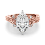 Round Nature Inspired Lab Grown Diamond Engagement Ring - VS1 D/E/F | 14K & 18K Gold | Lab Grown Diamond Engagement Ring | Picasso Gold & Diamond | Chicago
