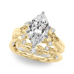 Round Nature Inspired Lab Grown Diamond Engagement Ring - VS1 D/E/F | 14K & 18K Gold | Lab Grown Diamond Engagement Ring | Picasso Gold & Diamond | Chicago