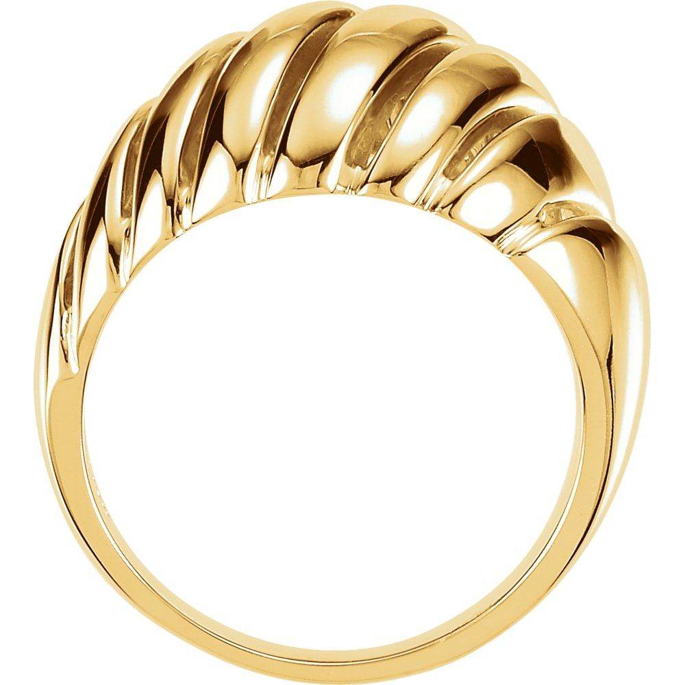 14K Yellow Gold Bold Dome Ring - Picasso Gold & Diamond Jewelry