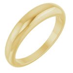 14K Yellow Gold 4mm Petite Dome Ring – Classic & Timeless Everyday Band - Picasso Gold & Diamond Jewelry