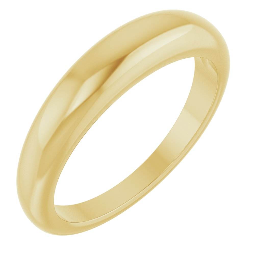 14K Yellow Gold 4mm Petite Dome Ring – Classic & Timeless Everyday Band - Picasso Gold & Diamond Jewelry