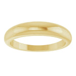 14K Yellow Gold 4mm Petite Dome Ring – Classic & Timeless Everyday Band - Picasso Gold & Diamond Jewelry