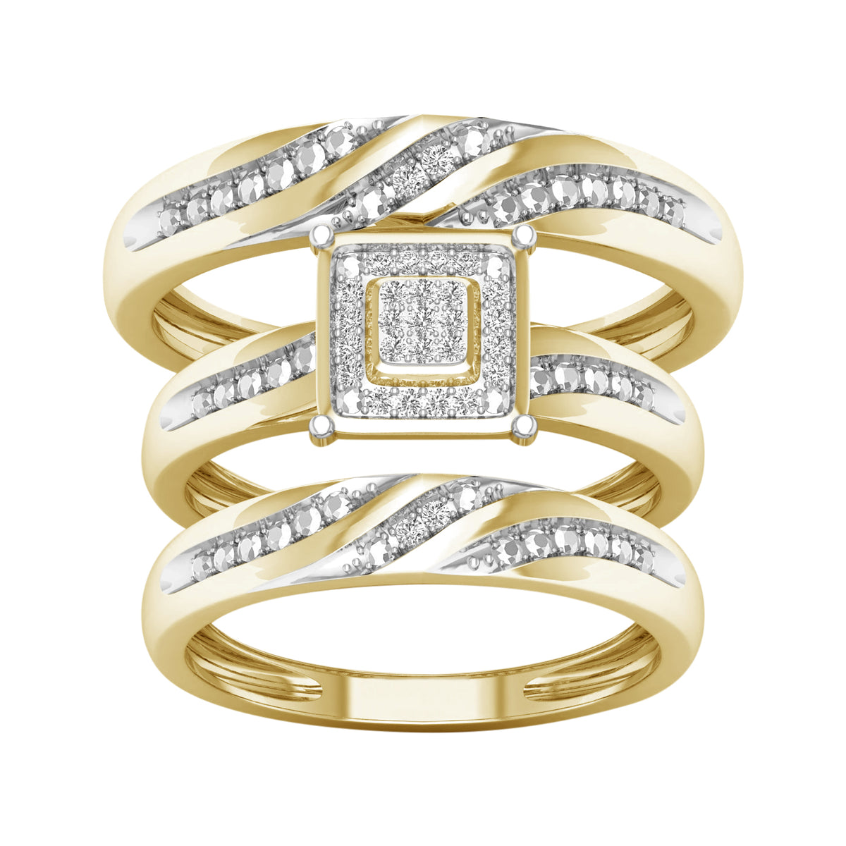 10K 0.07CT DIAM TRIO SET - Picasso Gold & Diamond Jewelry