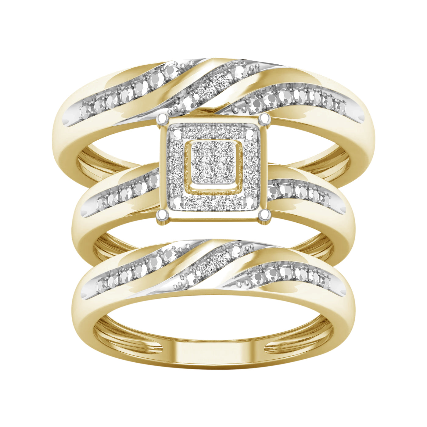 10K 0.07CT DIAM TRIO SET - Picasso Gold & Diamond Jewelry