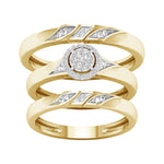 10K 0.07CT DIAMOND TRIO SET - Picasso Gold & Diamond Jewelry