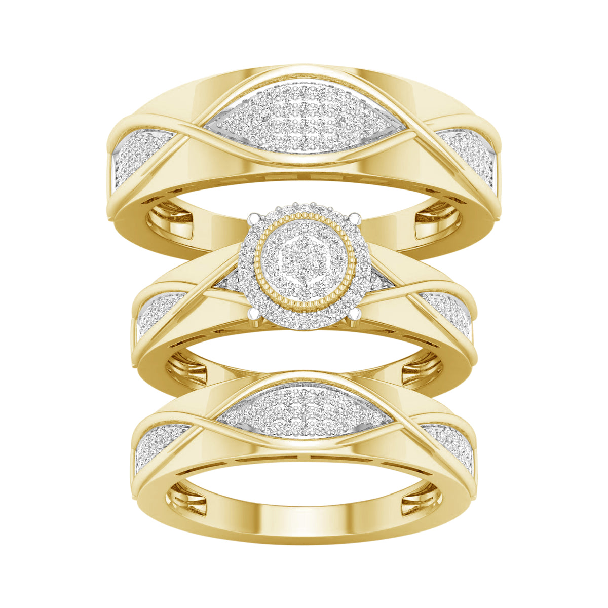10K 0.50CT DIAM TRIO SET - Picasso Gold & Diamond Jewelry