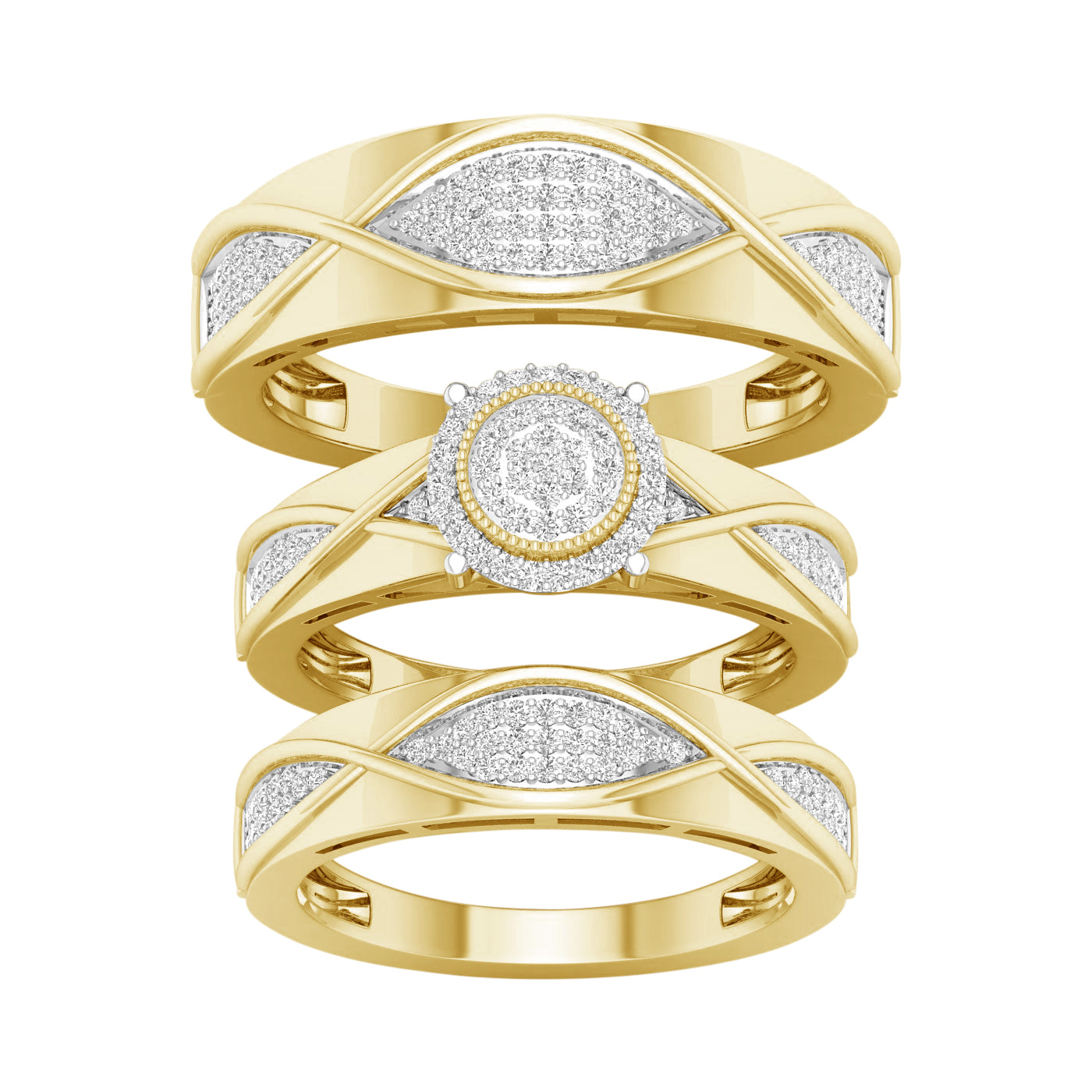 10K 0.50CT DIAM TRIO SET - Picasso Gold & Diamond Jewelry