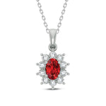 10K 0.06ct Diamond Ruby Pendant - Picasso Gold & Diamond Jewelry