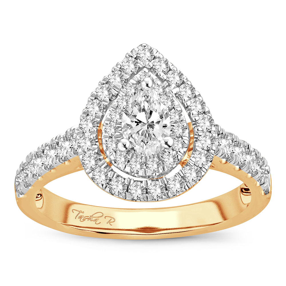 14K 1.00CT Engagement Ring - Picasso Gold & Diamond Jewelry