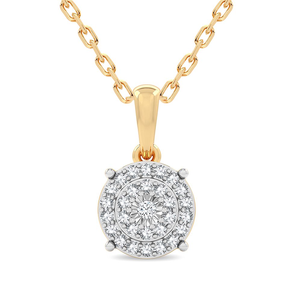 14K 0.20CT Diamond Pendant - Picasso Gold & Diamond Jewelry