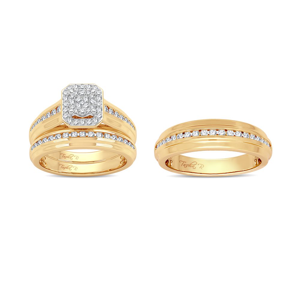 14K 0.87CT Diamond Trio Set - Picasso Gold & Diamond Jewelry