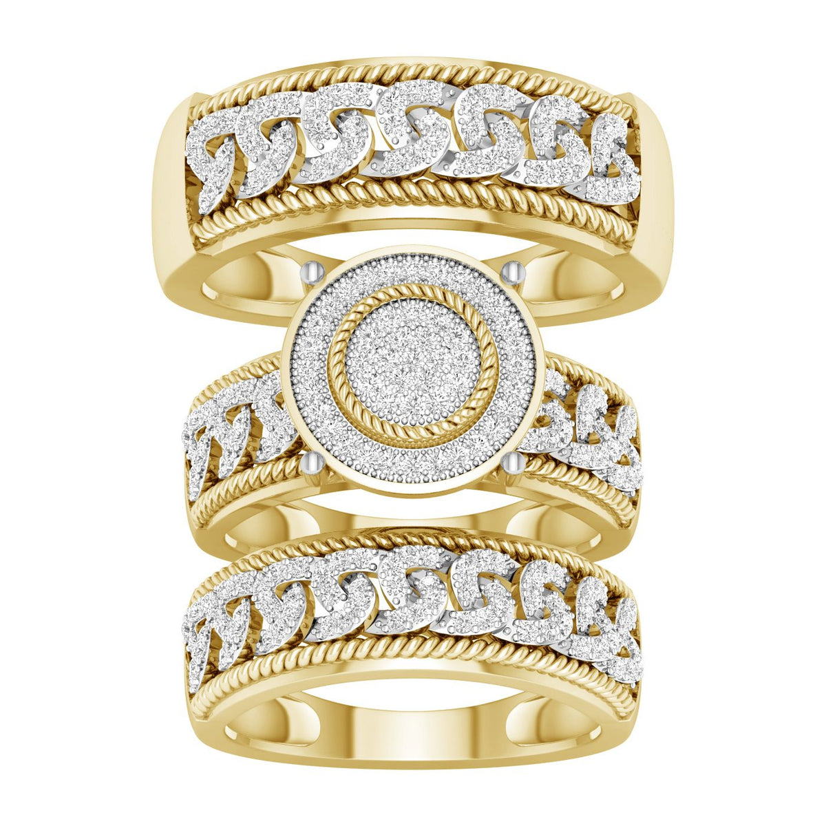 10K 0.65CT DIAM TRIO SET - Picasso Gold & Diamond Jewelry