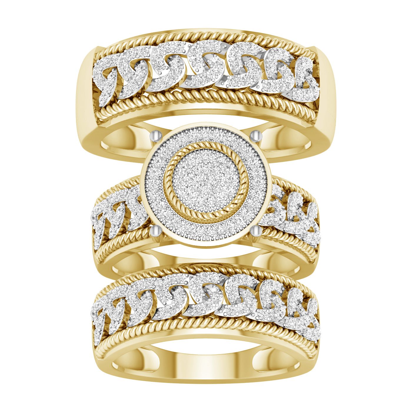 10K 0.65CT DIAM TRIO SET - Picasso Gold & Diamond Jewelry