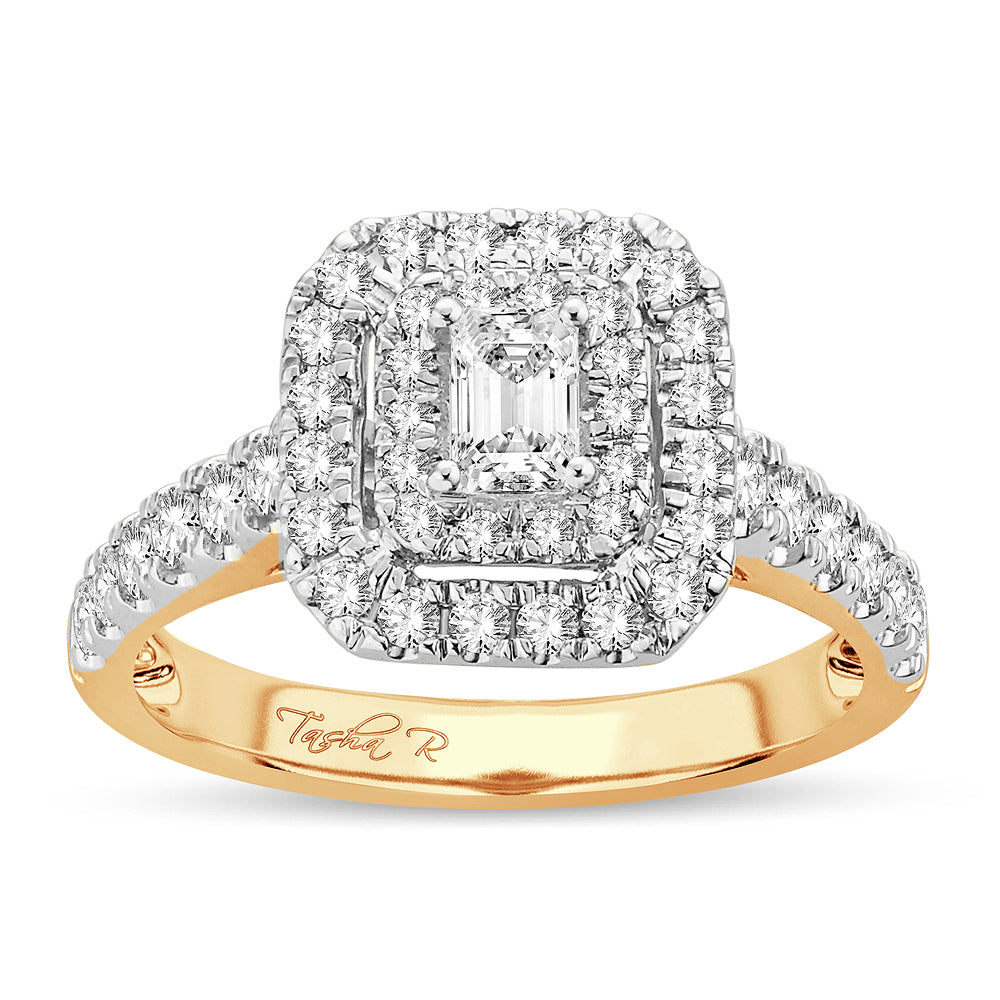 14k 1.00ct Engagement Ring - Picasso Gold & Diamond Jewelry
