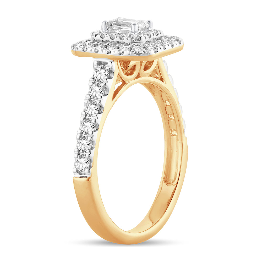 14k 1.00ct Engagement Ring - Picasso Gold & Diamond Jewelry