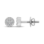 14K White Gold 3/8 Ct.Tw. Diamond Flower Stud Earrings  Picasso Gold & Diamond Jewelry