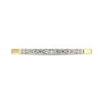 14K Yellow Gold 1/6 ct. tw. Diamond Ladies Machine Band, close-up of the diamond setting