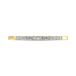 14K Yellow Gold 1/6 ct. tw. Diamond Ladies Machine Band, on-hand view