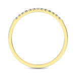 14K Yellow Gold 1/6 ct. tw. Diamond Ladies Machine Band, detail of the gallery and shank